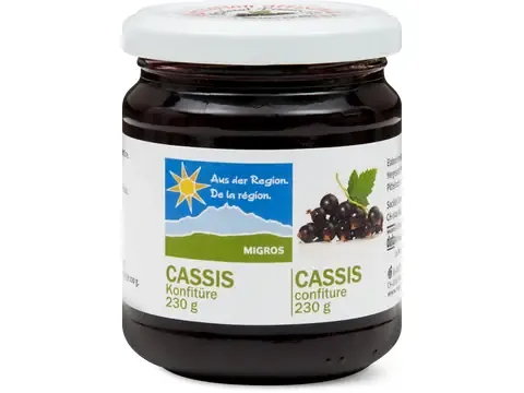 Confiture · De la région, Cassis 230g