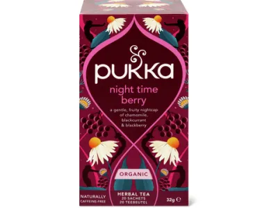 Pukka · Infusion Night Time Berry · Bio, Baies, échinacée et camomille 32g