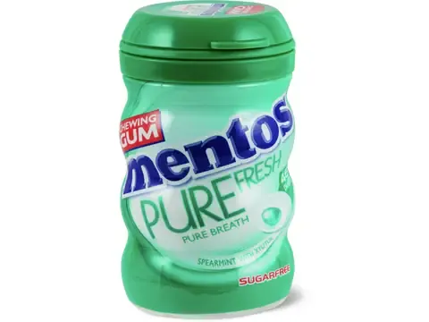 Mentos Pure Fresh · Chewing-gums · Spearmint, Sans sucre ajouté 90g