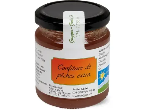 Confiture · De la région, Pêche 250g