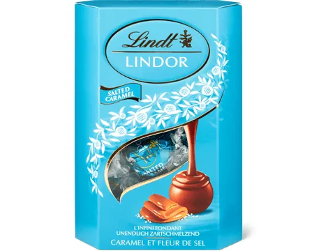 Lindt Lindor · Boules · Caramel et fleur de sel 200g