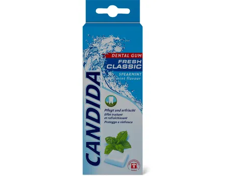 Candida · Dental Gum Fresh Classic · spearmint, Sans sucre ajouté 55g