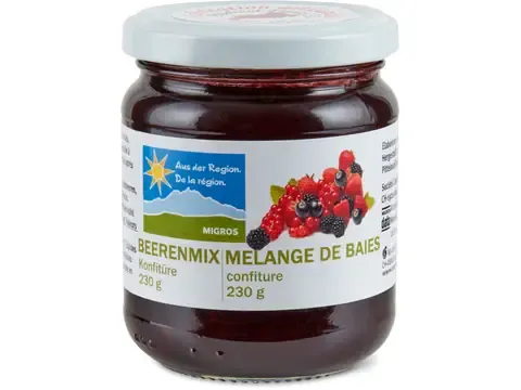 Confiture · De la région, Mélange de baies 230g