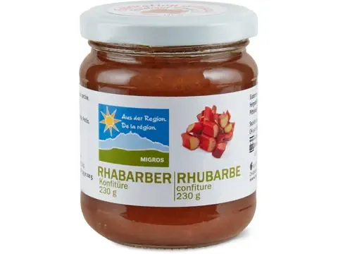 Confiture · De la région, Rhubarbe 230g