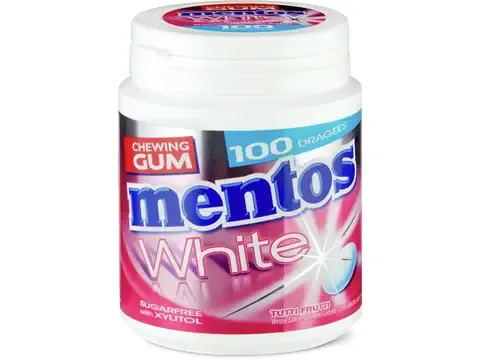 Mentos White · Chewing-gums · Tutti Frutti, Sans sucre ajouté 150g