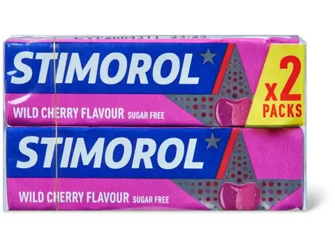 Stimorol · Chewing-gums · Wild Cherry, Sans sucre ajouté 2X14g