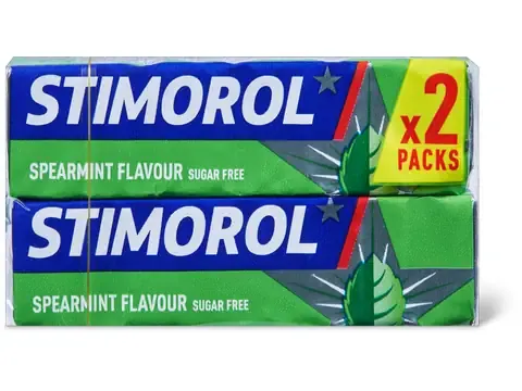 Stimorol · Chewing-gums · Spearmint, Sans sucre ajouté 2X14g