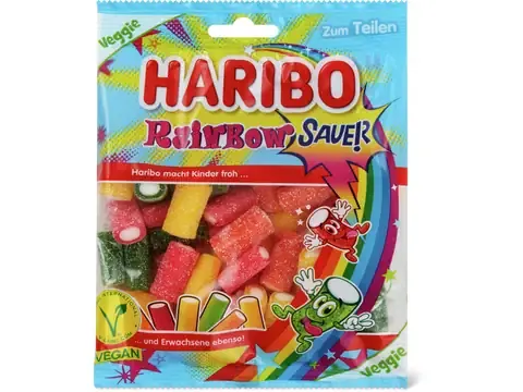 Haribo · Rainbow · acidulés, végétalien 160g