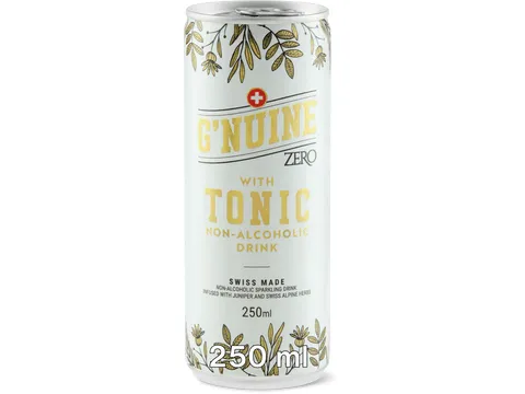 G'nuine · Zero &amp; Tonic · sans alcool 250 ml