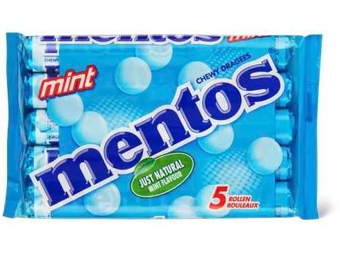 Mentos · Chewy Dragees · Mint 5x38g