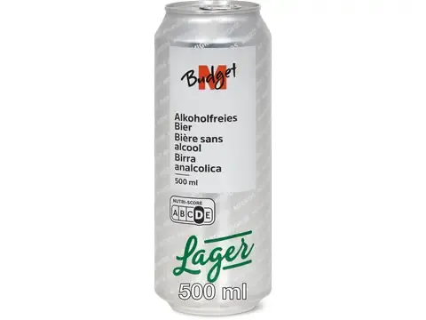 M-Budget · Canette Lager · sans alcool 500ml