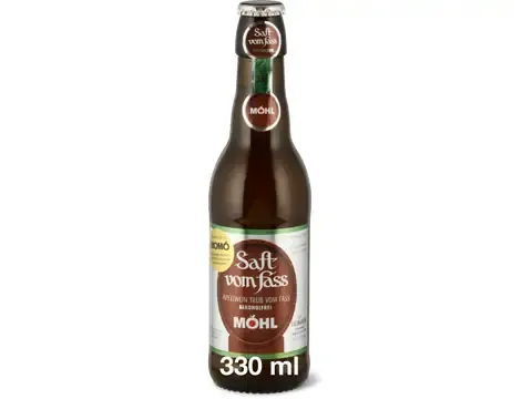 Mosterei Möhl · Jus du tonneau · Vin de pomme non filtré, en fût, sans alcool 330 ml