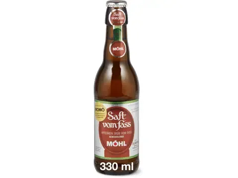 Mosterei Möhl · Jus du tonneau · De la région, Vin de pomme non filtré, en fût, sans alcool 330ml