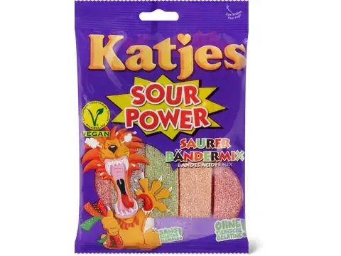 Katjes · Bandes acides Mix Sour Power · végétalien 200g