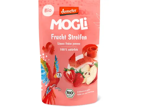Mogli · Lianes aux fruits · Demeter, Bio, Fraise 25g