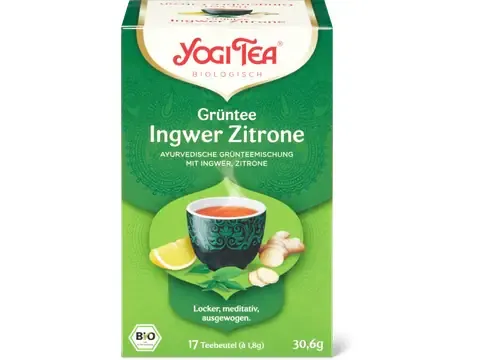 Yogi Tea · Thé vert Gingembre citron · Bio 30.6g