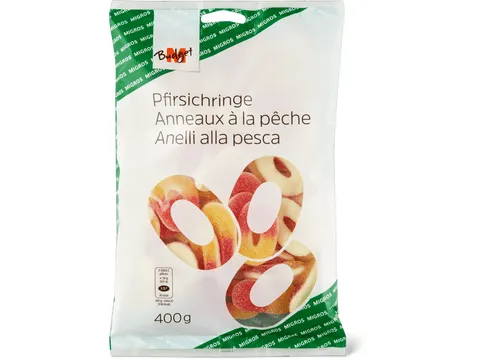 M-Budget · Anneaux à la pêche 400g