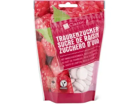 M-Classic · Sucre de raisin · au goût de framboise, végétalien 200g