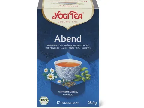 Yogi Tea · Tisane Bonne soirée · Bio, Fenouil, fleurs de camomille et houblo 29g