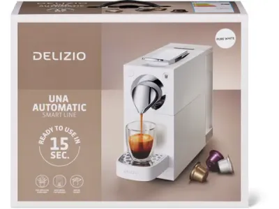 Delizio · Machine à café à capsules UNA II · Pure white