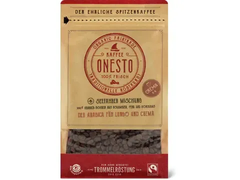Onesto · Café en grains · Bio, Seefahrer Mischung Crema 500g