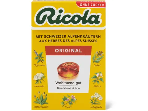 Ricola · Bonbons · Original, Sans sucre ajouté 50g