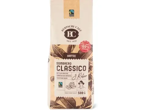 Bertschi · Café en grains · Sombrero Classico 500g