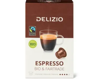 Delizio · Espresso · Bio, 12 capsules 72g