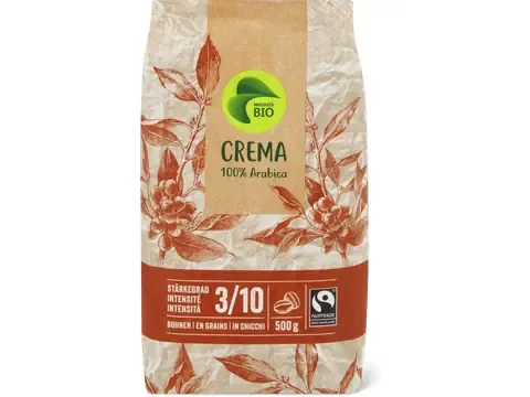 Café en grains · Bio, Crema 500g