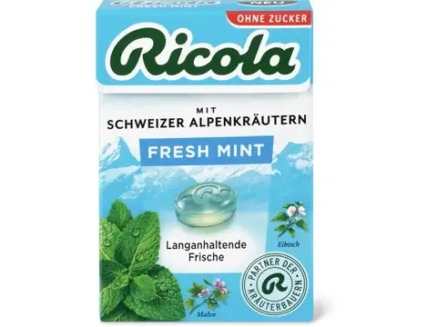 Ricola · Fresh Mint · Sans sucre ajouté 50g