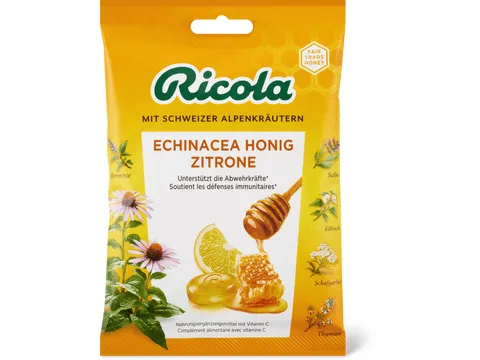 Ricola · Bonbons · Échinacée miel citron 75g