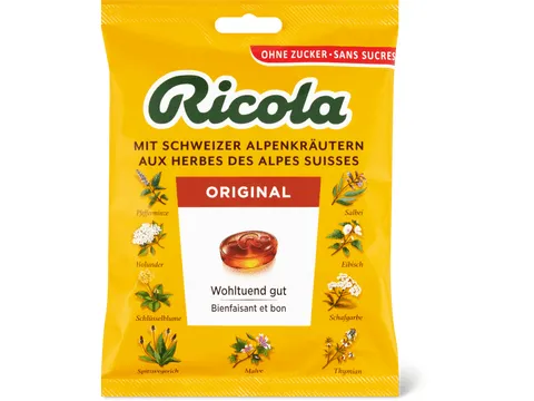 Ricola · Bonbons · Original, Sans sucre ajouté 125g