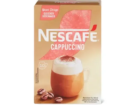 Nescafé · Café soluble · Cappuccino  10x12.5g