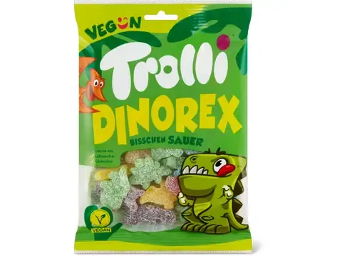 Trolli · Dinorex · Légèrement acidulés, végétalien 200g
