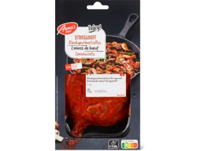 émincé de boeuf stroganoff 100g