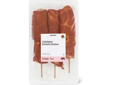 Brochettes flambeau de porc 100g