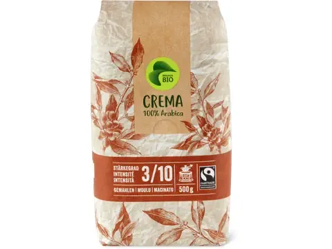 Café moulu · Bio, Crema 500g