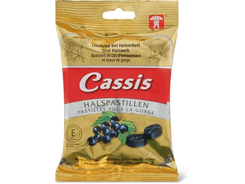 Pastilles pour la gorge cassis 220g