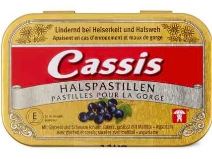 Pastilles pour la gorge Cassis 110g