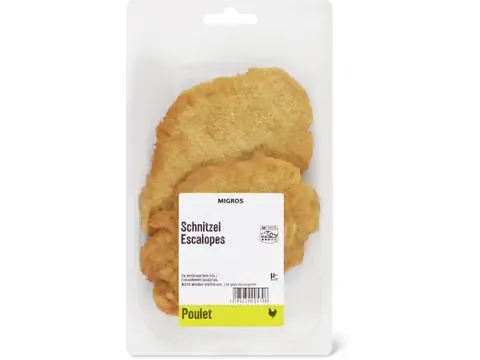 Escalopes de poulet · panées 100g
