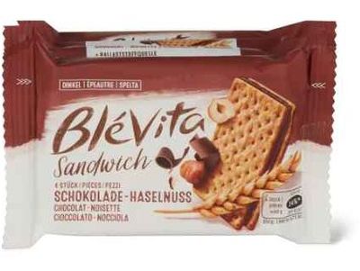Blévita · Sandwich · Chocolat - noisette 4X60g