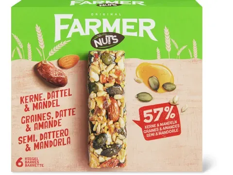 Farmer · Nuts · Graines, dattes et amandes 6x30g