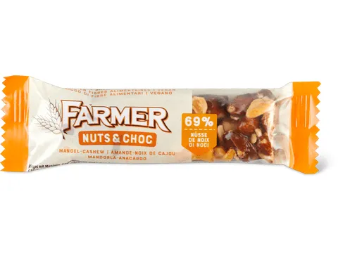 Farmer · Nuts &amp; Choc · Amandes et noix de cajou 32g