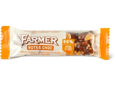 Farmer · Nuts &amp; Choc · Amandes et noix de cajou 32g