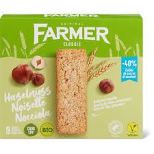 Farmer · Crunchy noisette · Bio 9x18g