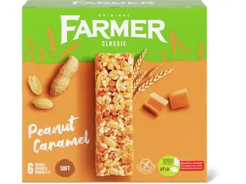 Farmer · Soft Peanut · aha!, Caramel, sans gluten 120g