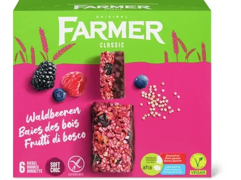 Farmer Classic · Soft · aha!, Baies des bois, sans lactose, sans gluten 150g