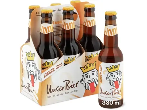 Unser Bier · Amber ohni · alkoholfrei 6x 330ml
