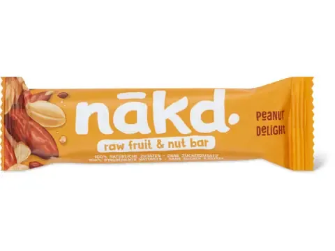 Nakd · Barre Raw Fruit &amp; Nut · Peanut Delight, Sans sucre ajouté 35g