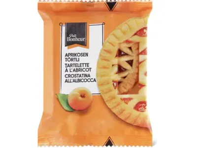 Petit Bonheur · Tartelette à l’abricot · végétalien 1.40g